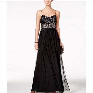 Adrianna Papell Sequin Tull Size 16 Gown